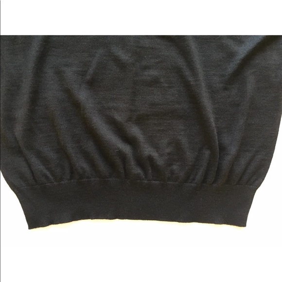 Point Zero Men’s V Neck Sweater Black Large Merino Wool Blend - Picture 4 of 11